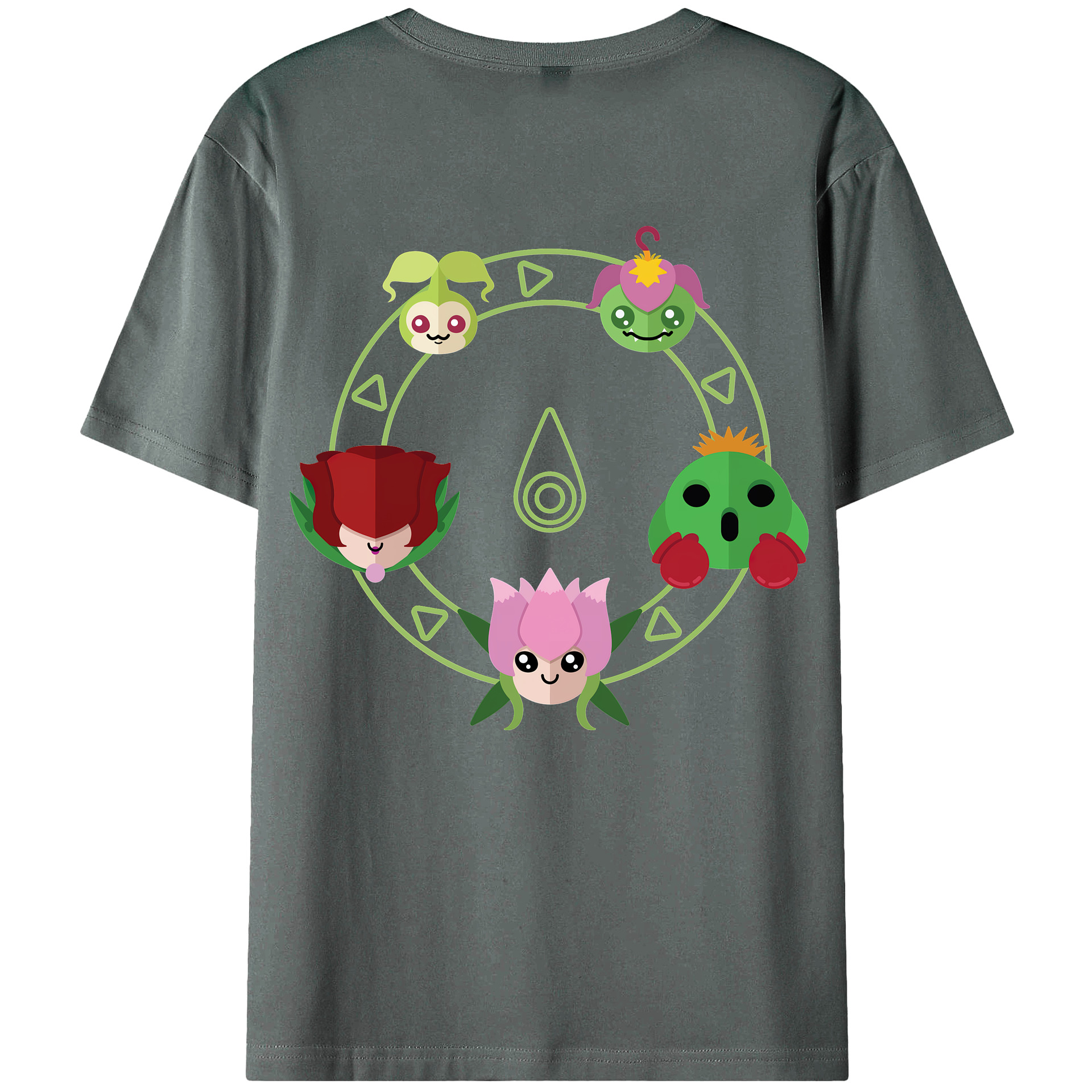 （画像用） Digimon デジタルモンスター/デジモン 綿100％ メンズ半袖Tシャツ（バックプリント） 通気性